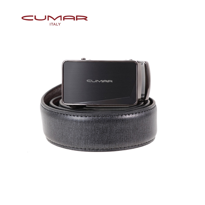 【CUMAR 義大利】頭層牛皮 - (有齒輪) 自動扣皮帶(0596-E34-01 26)✿30B001